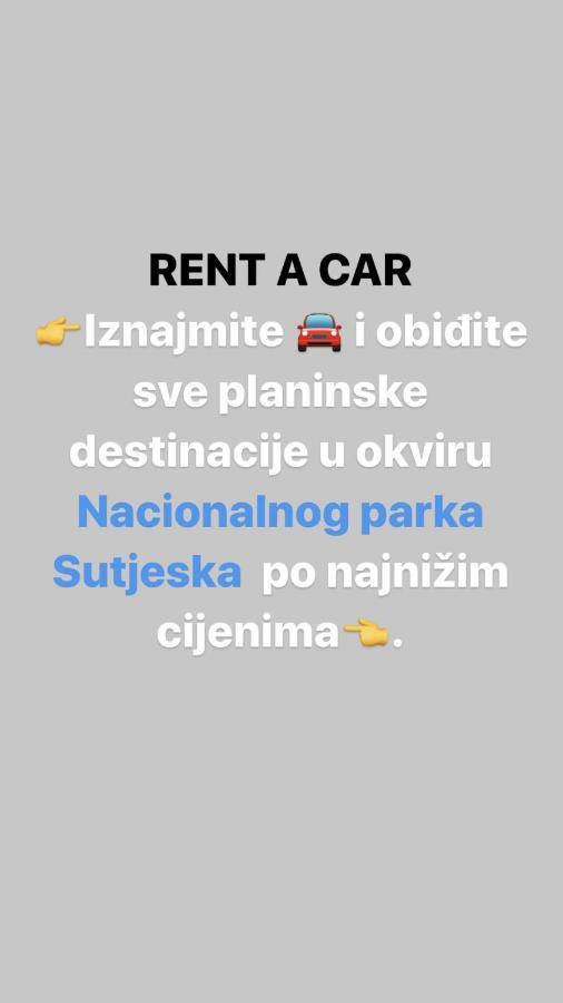 Apartmani Kosuta Tjentiste Eksteriør billede